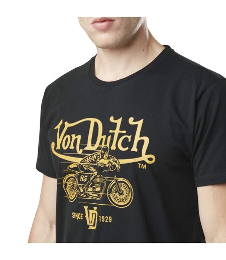 T-shirt homme col rond avec print devant avec acid wash en coton Bike Vondutch