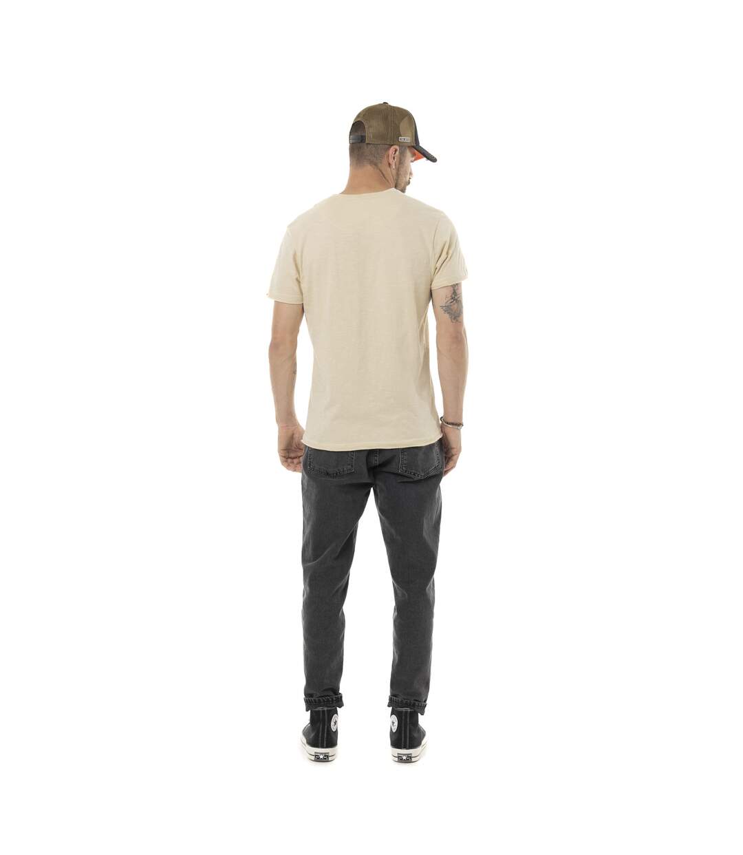 T-shirt homme col rond regular en coton print devant Brave Vondutch-5