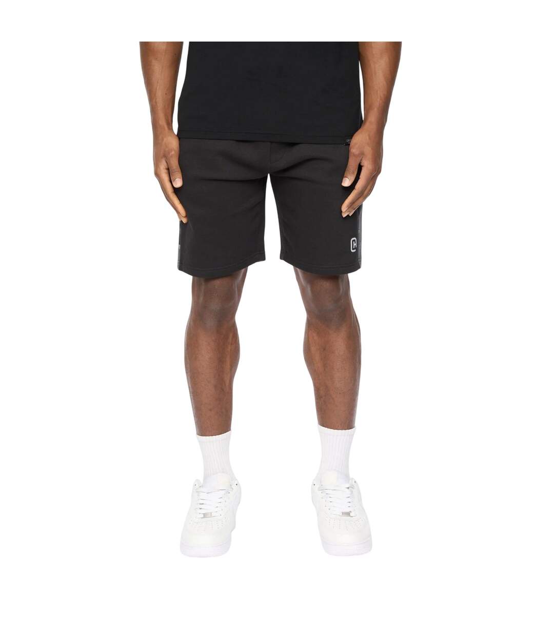 Mens Branton Shorts Black Crosshatch-2