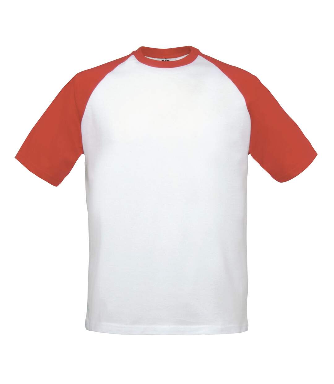 T-shirt Baseball Adulte Blanc Bleu Marine B&C-1