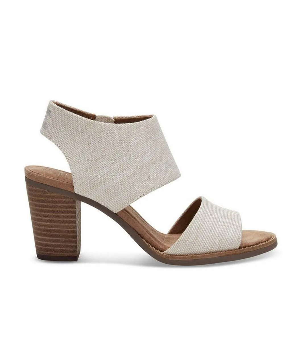Womens/ladies Majorca Cut Out Leather Sandals Natural White Toms-2