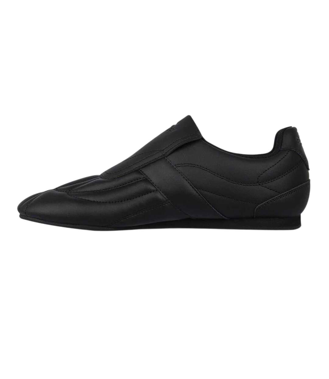 Mens Warrior Leather Slip-on Trainers Black Charcoal Slazenger-3