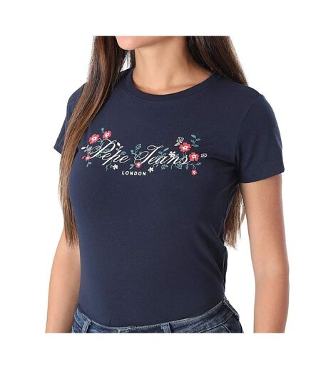 T-Shirt marine femme pepe jeans pjl l nd t