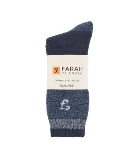 Farah - 2 Paires Homme Hiver Chaudes Polaire Chaussettes avec Fantaisie Rayées