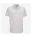 B&C Mens Smart Short Sleeve Shirt / Mens Shirts (White) - UTBC112