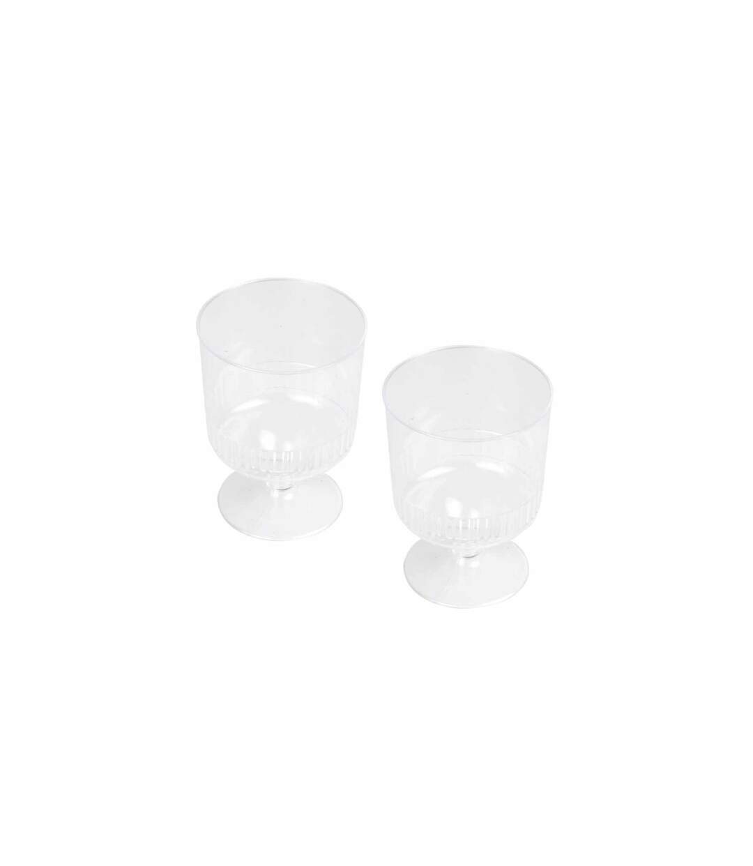 Lot de 10 Verres en Plastique Réutilisable Vin & Eau 15cl Transparent-2