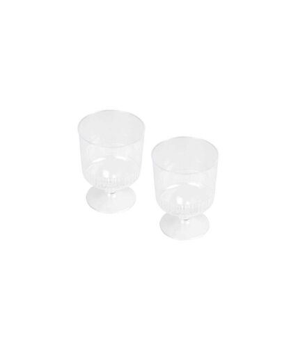 Lot de 10 Verres en Plastique Réutilisable Vin & Eau 15cl Transparent