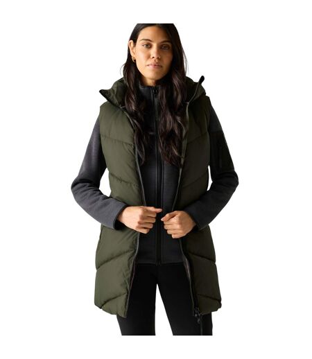 Womens/ladies Merida Body Warmer Dark Khaki Regatta