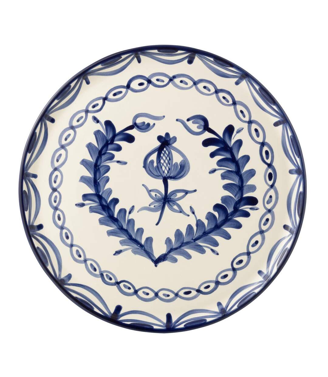 Assiette de Présentation en Céramique Granada 34cm Bleu Cobalt-1