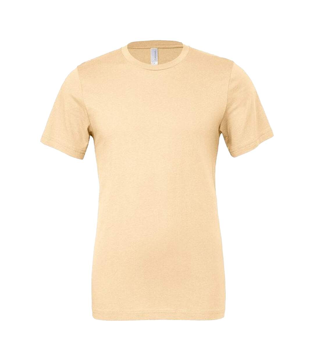 T-shirt à col rond mixte beige pâle Bella + Canvas