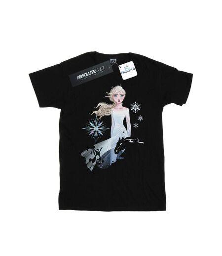 Disney - T-shirt FROZEN ELSA NOKK SILHOUETTE - Femme (Noir) - UTBI24385