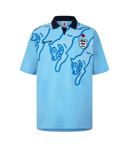 Mens Running Dog Footy Polo Shirt Blue ICECREAM
