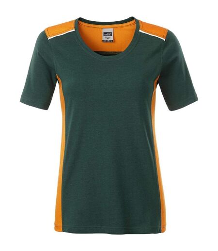T-shirt de travail manches courtes - Femme - JN859 - vert foncé