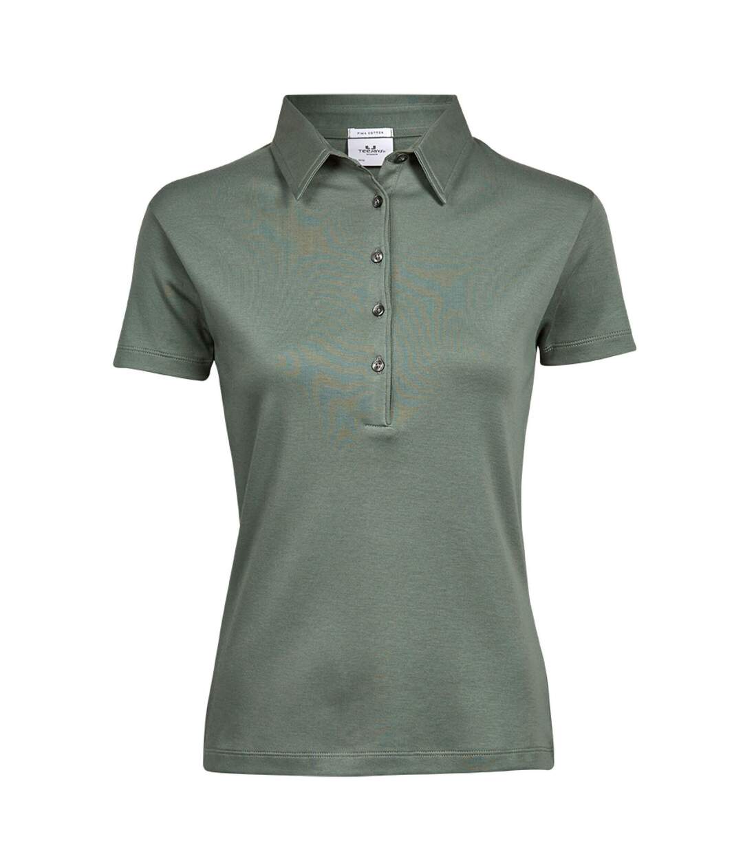 Pima polo à manches courtes femme vert de gris Tee Jays-1