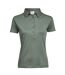 Tee Jays Womens/Ladies Pima Short Sleeve Cotton Polo Shirt (Leaf Green)