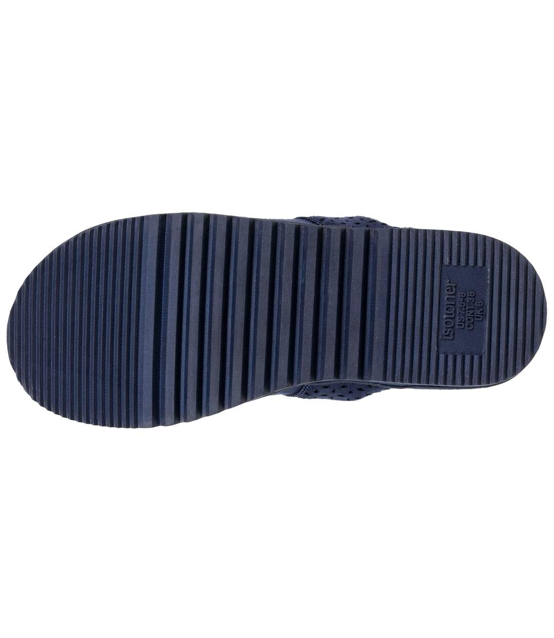 Isotoner Chaussons Mules femme ultra confortables, en suédine, semelle crantée-4