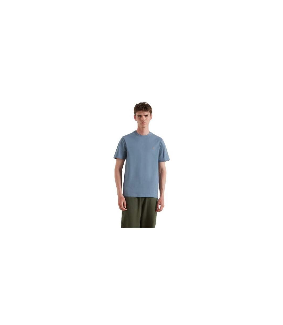T-shirt Motif/style Logo Homme Blanc Turquoise Farah-1