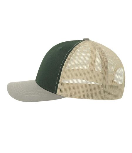 Casquette Trucker Motif/style 6 Panneaux Sonic-s Adulte Vert Bouteille Gris Beige Gris Atlantis Headwear