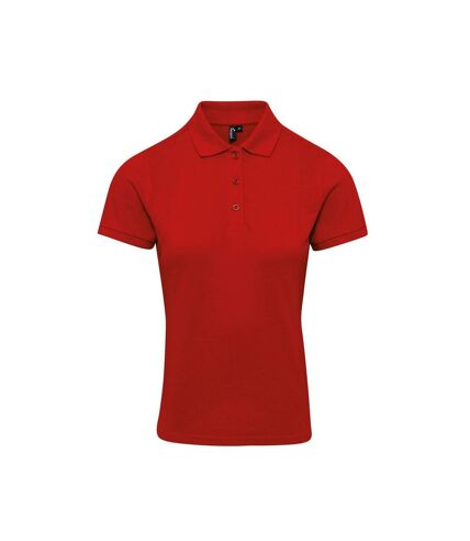 Premier Womens/Ladies Coolchecker Plus Polo Shirt (Red) - UTPC6467
