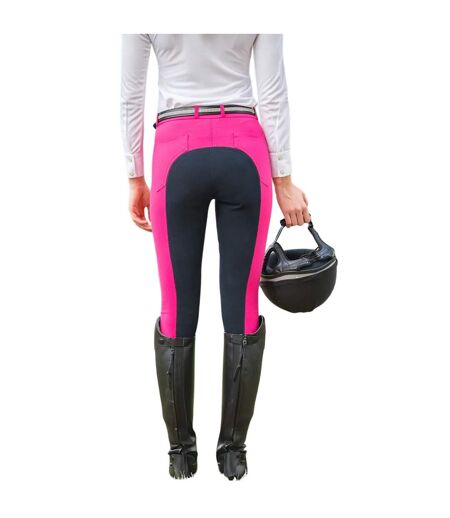 Mens full seat breeches hot pink/navy HyPERFORMANCE