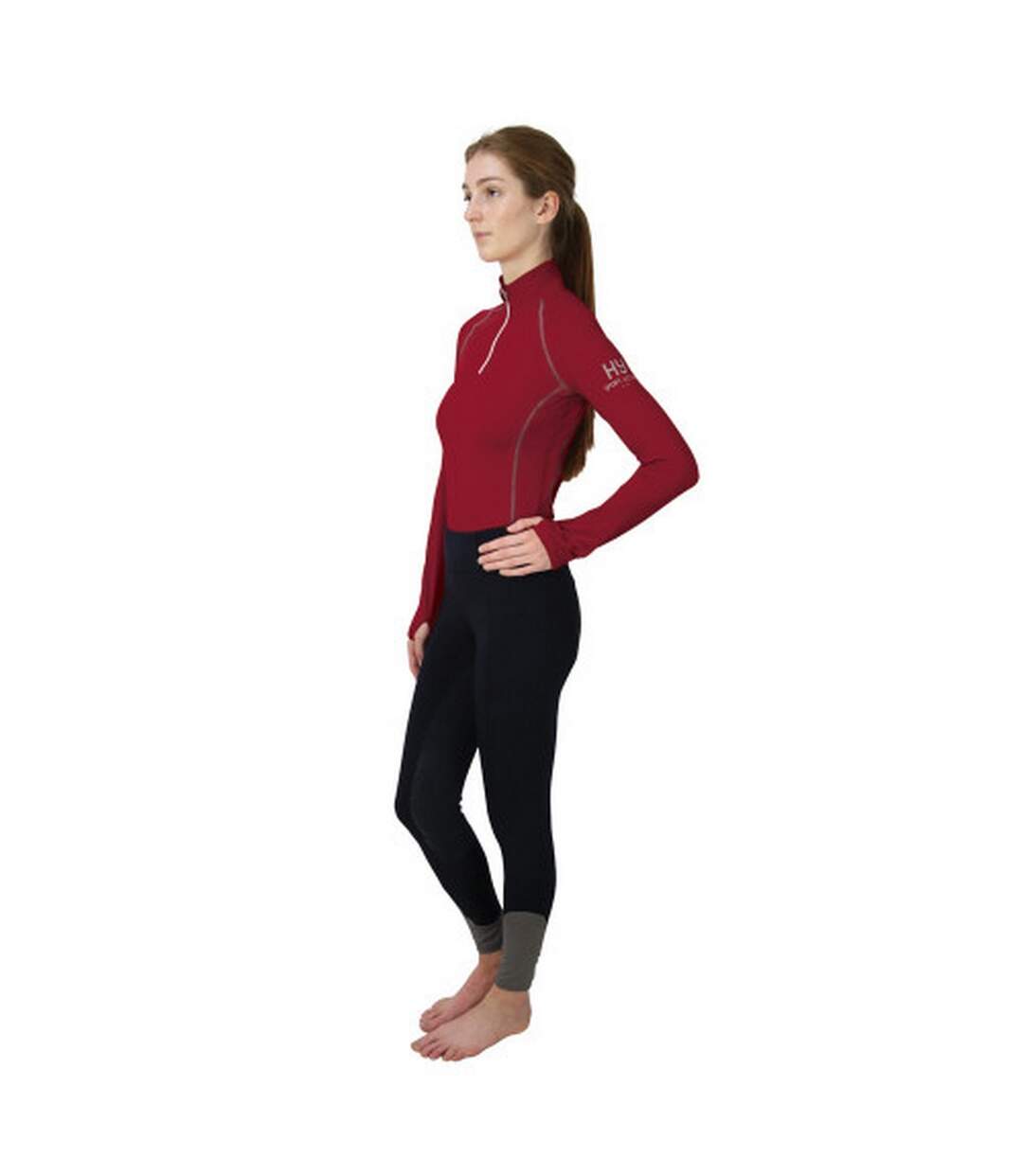 Haut thermique femme bordeaux vif Hy-1