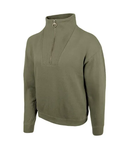 Womens/ladies Half Zip Sweatshirt Sage Jack Pyke