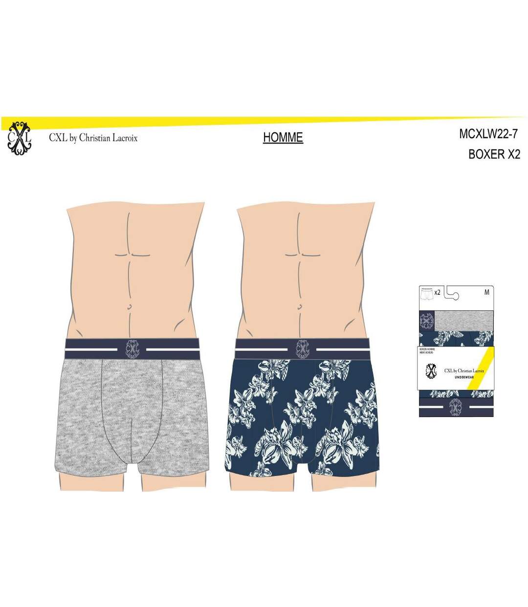 Boxer CXL By LACROIX X2 Pack de 2 Boxers CXL2060-4