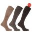 Chaussettes hautes striées homme marron Universal Textiles-1