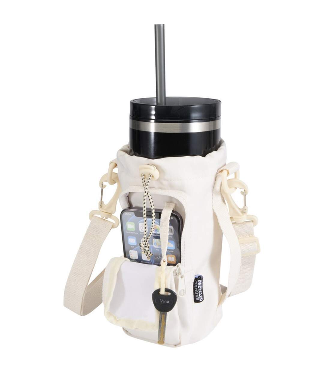 Recycled Polyester 2l Bottle Bag One Size Off White Floso-4