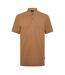 Mens Pallas Embroidered Logo Cotton Polo Shirt Dark Beige Boss-1