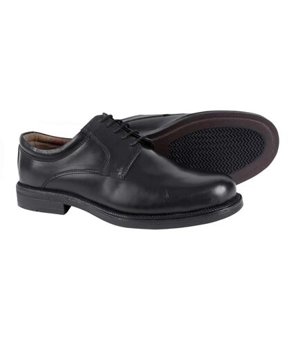 Scimitar Mens Plain Gibson Padded Shoes (Black) - UTDF776