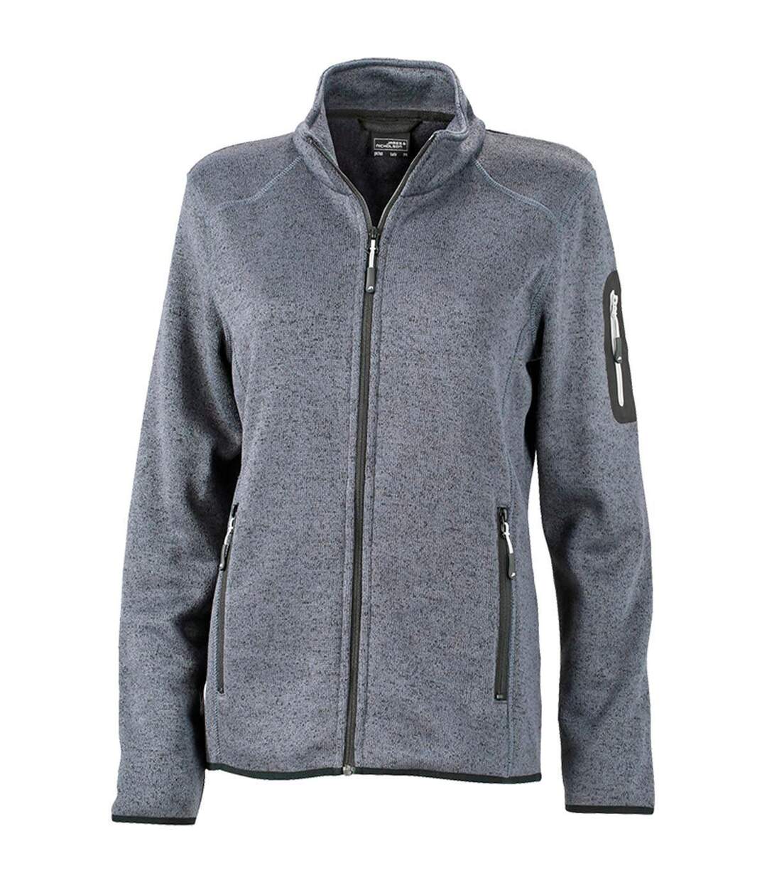 Veste zippée polaire - femme - JN761 - gris foncé