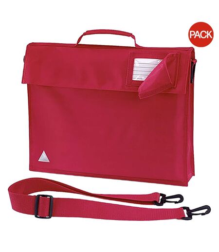 Lot de 2  Sacoche porte documents taille unique rouge vif Quadra