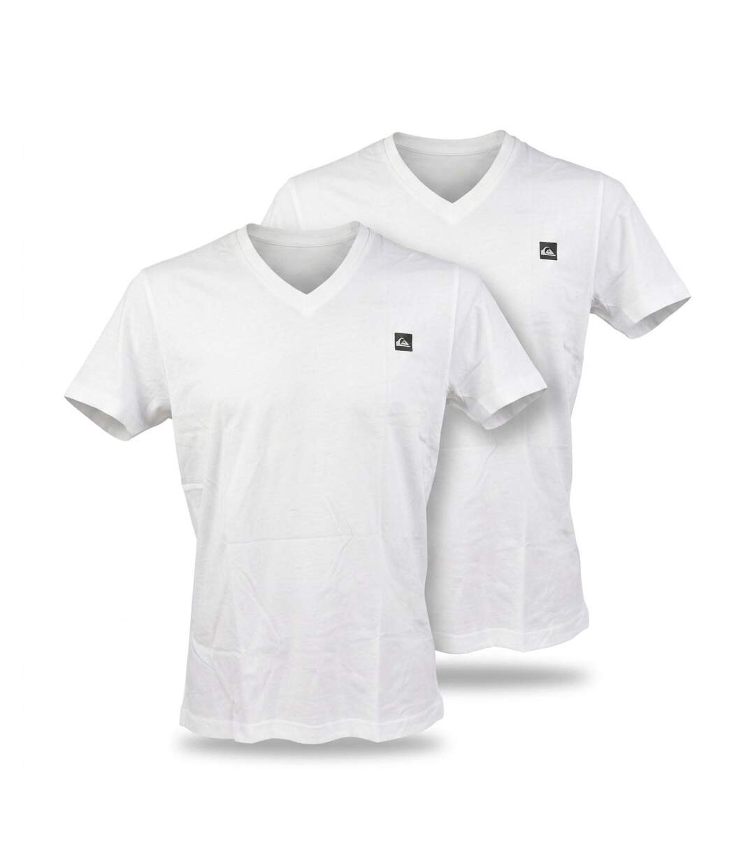 Quiksilver Pack de 2 T Shirts Homme 100% Coton Col Rond ou Col V-3