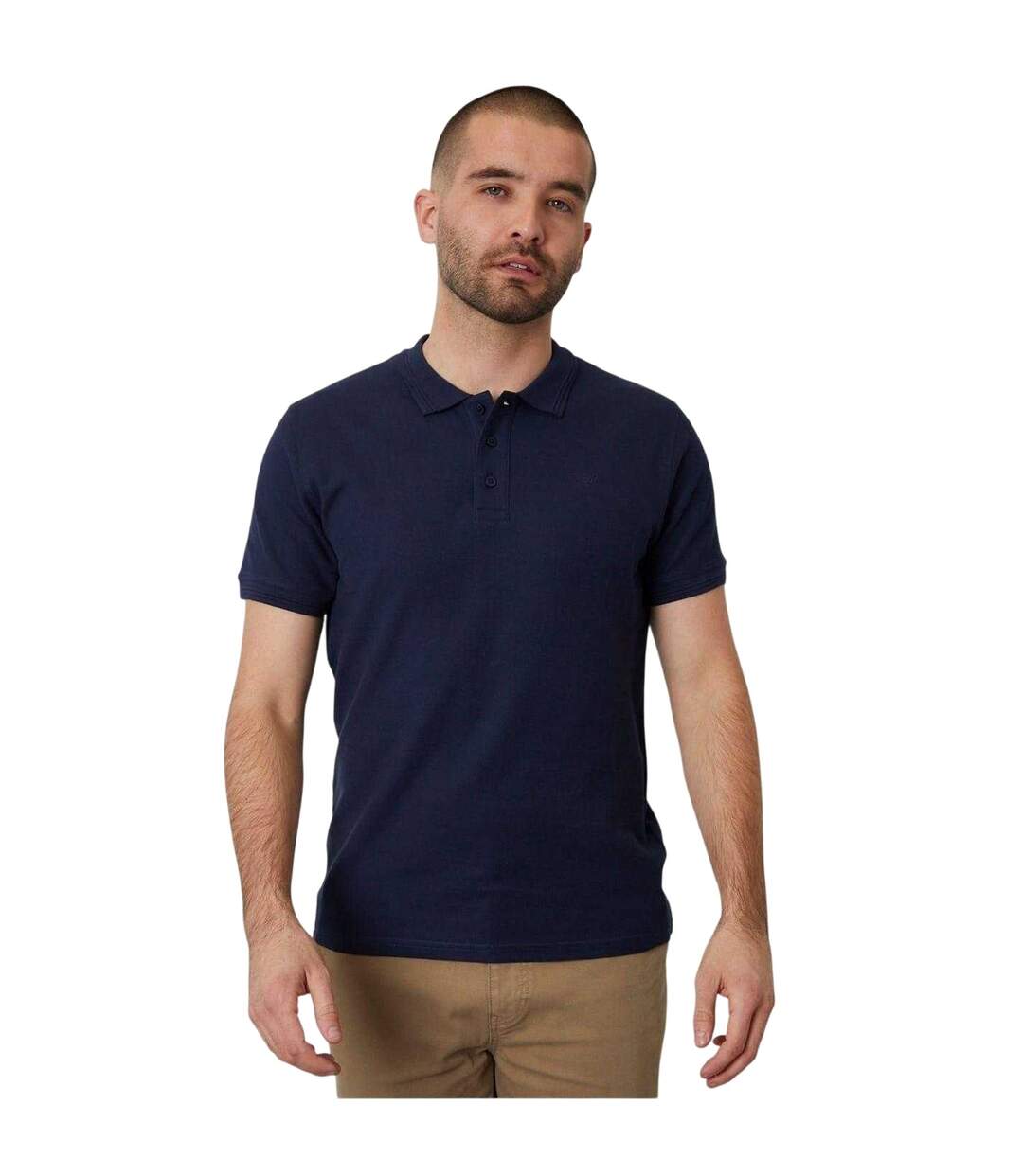 Polo Manches Courtes Malbork Homme Bleu Marine Threadbare-2