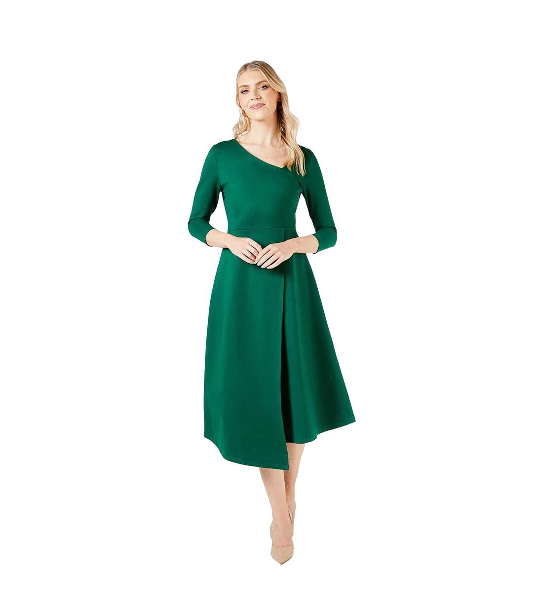 Robe mi-longue femme vert Principles