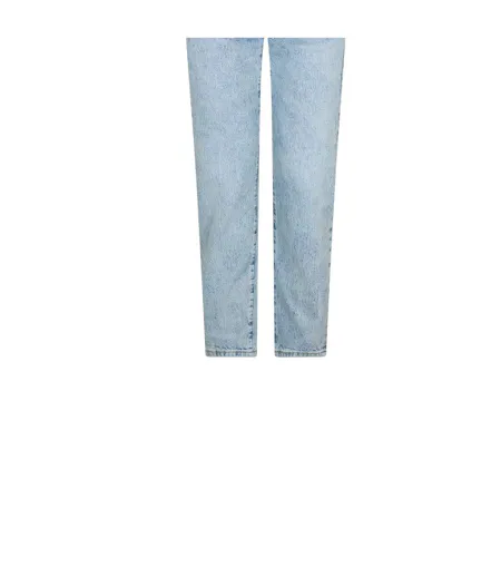 Womens/ladies Denim Mid Rise Straight Jeans Light Blue Levis