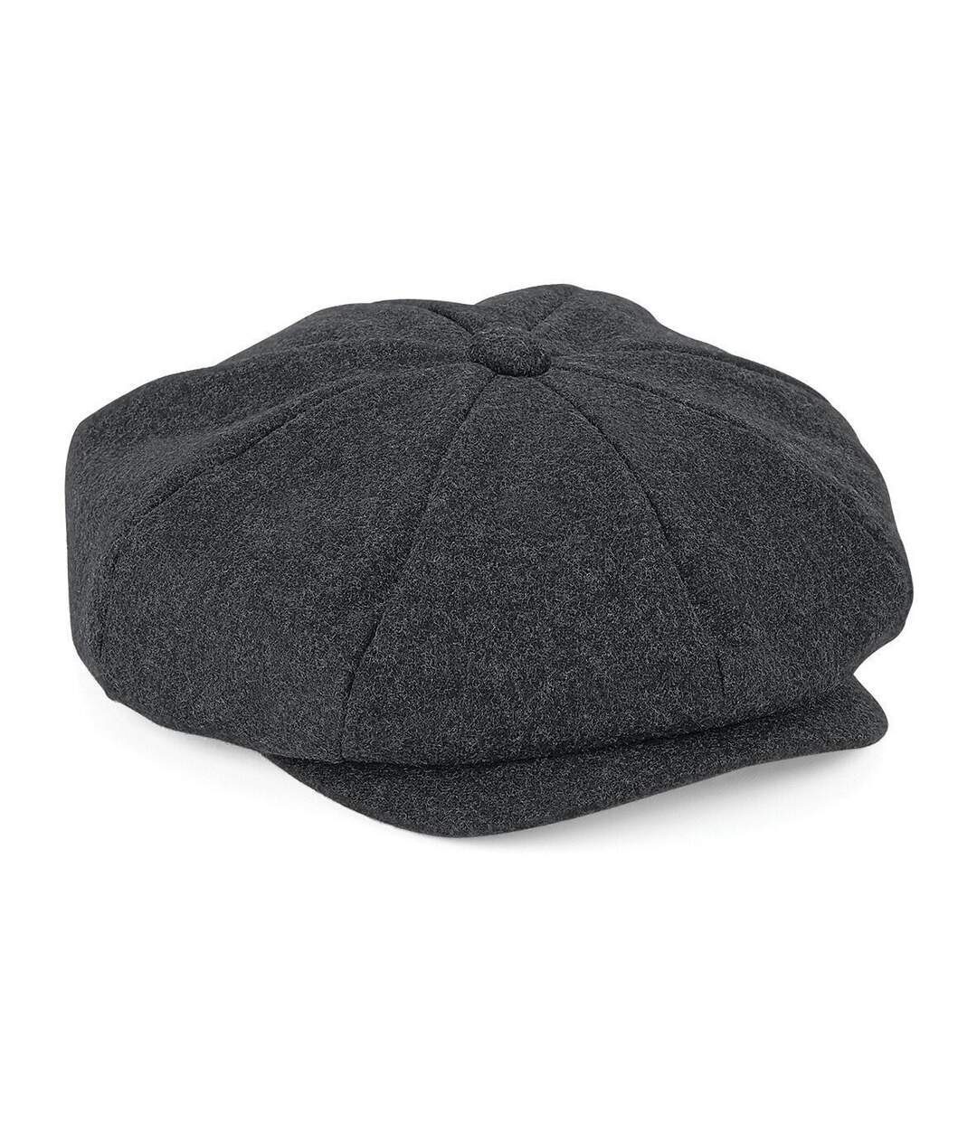 Casquette gavroche en laine - B629 - gris anthracite