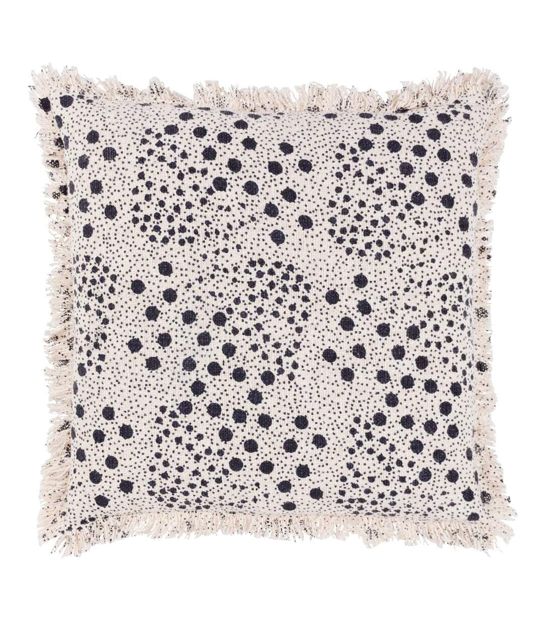 Hara woven fringe cushion cover 50cm x 50cm ink Yard