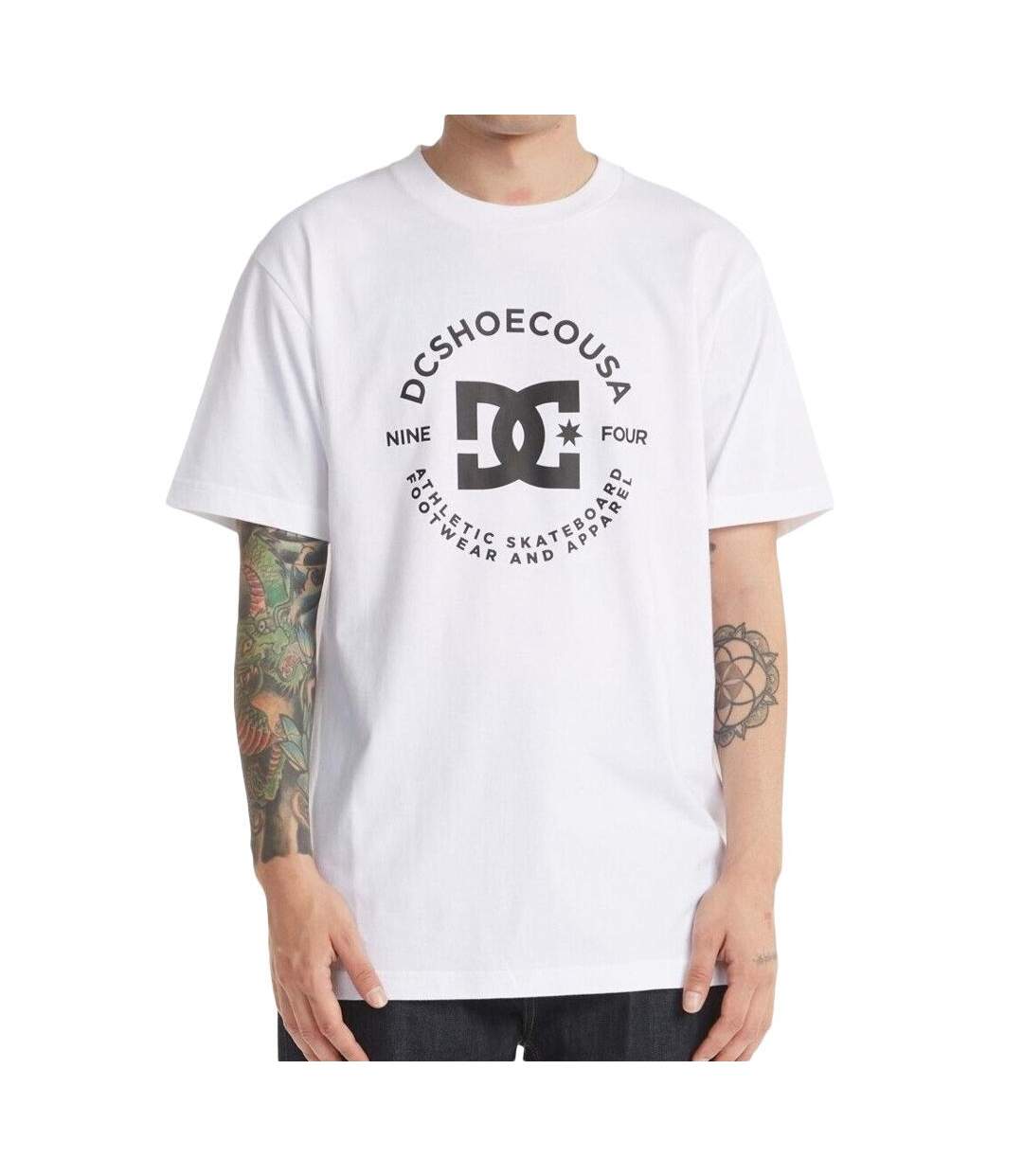 T-Shirt blanc homme dc shoes pilot-1