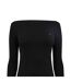 Womens/ladies Cody Boat Neck Slim T-shirt Black Tommy Hilfiger-3