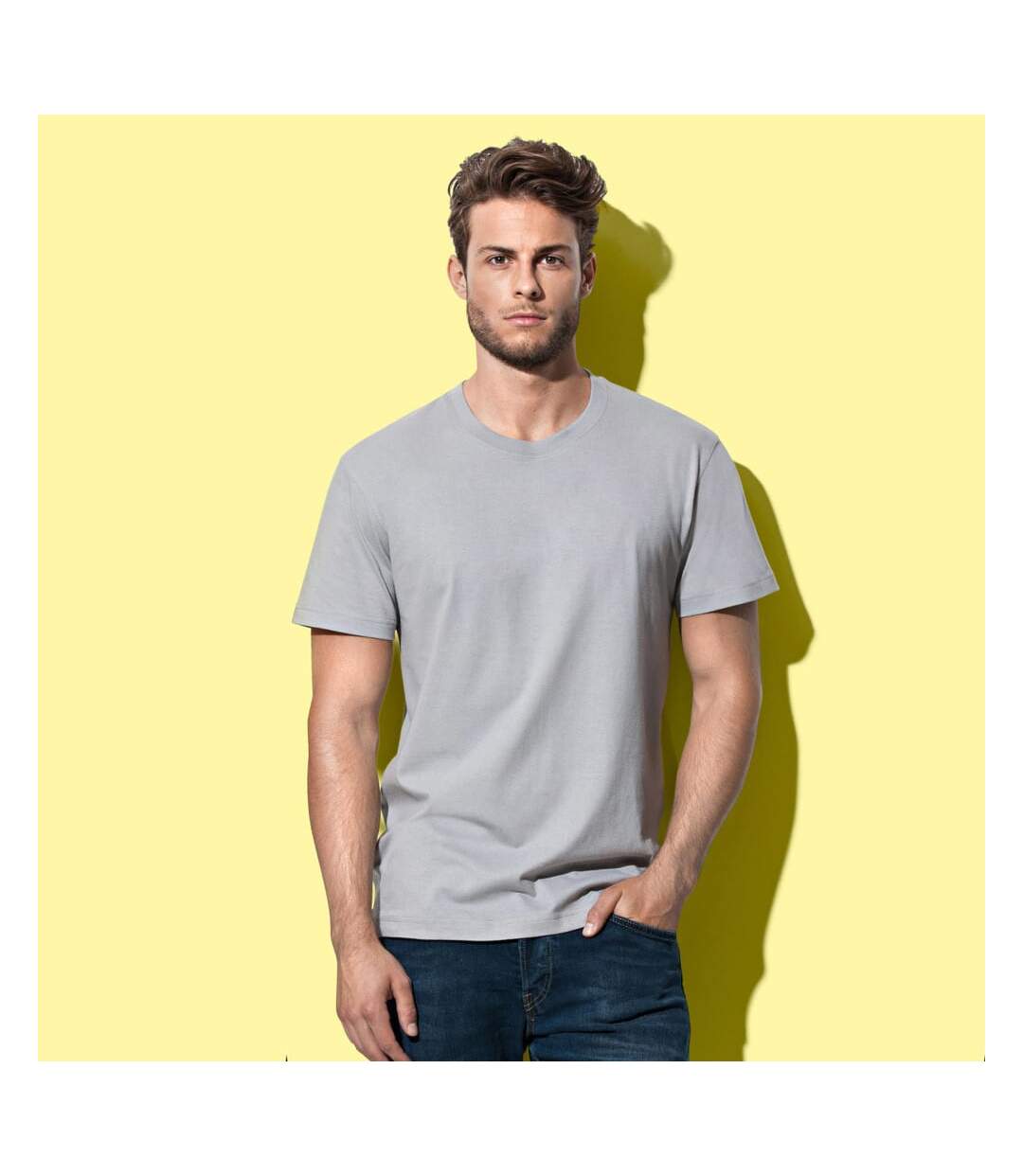 T-shirt classique homme gris clair Stedman Stedman