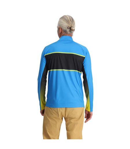 Mens Mock Neck Regular Sweatshirt Acid Yellow Spyder