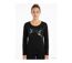 Mayflower NAWA1 : Tee-shirt manches longues noir avec sérigraphie colibri-1