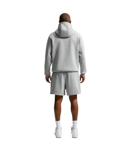 Mens Club Swoosh Fleece Hoodie Dark Grey Heather Nike