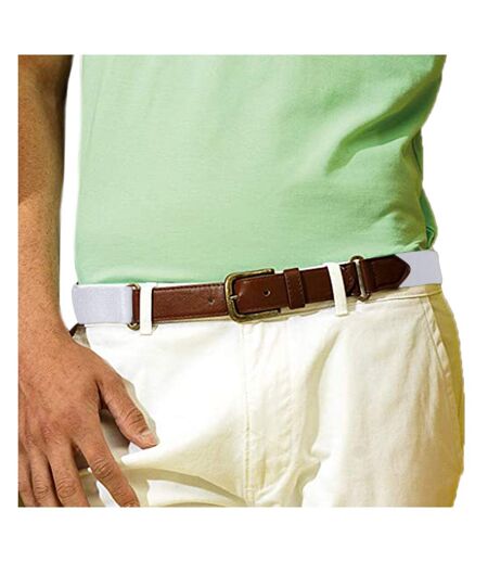 Ceinture En Simili Cuir Et Toile Homme Blanc Asquith & Fox