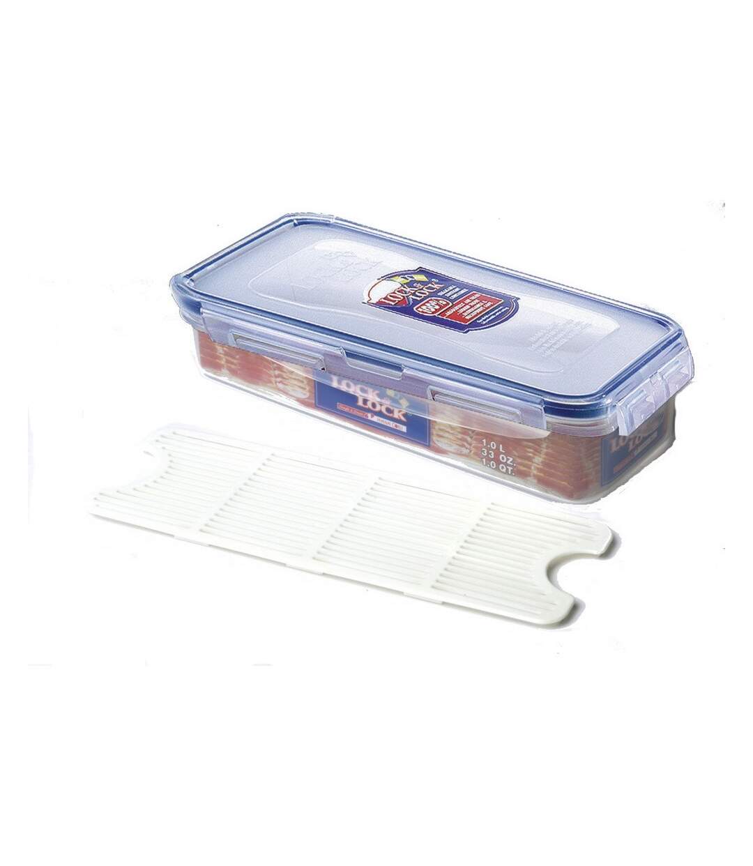 Boîte à bacon taille unique transparent Lock & Lock-1