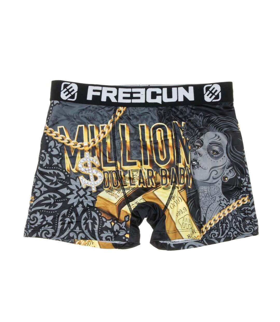 Boxer Gris/Doré Homme Freegun Gold - L-1