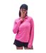 Womens/ladies Tech Textured Half Zip Top Pink Under Armour-4