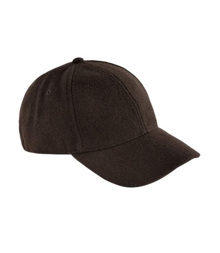 6 Panel Wool Blend Cap Dark Brown Beechfield